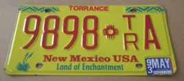 New Mexico Trailer License Plate 9898 T/R A Native American Zigzag Torrance - £7.21 GBP