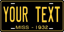 Mississippi 1932 Personalized Tag Vehicle Car Auto License Plate - $16.75