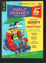 Walt Disney Comic Digest #43 1973-Goofy Go-Kart--Mickey-Donald-Carl Barks art-FN - $60.14