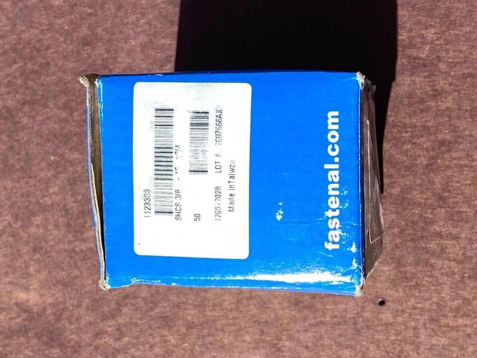 part box, 37 pcs fastenal hex head 1123303 screws SHCS 3/8 - 16 x 3/4&quot; - $10.98