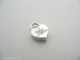 Tiffany & Co Silver Notes Heart Padlock Pendant Charm 4 Necklace Bracelet Gift - $278.00