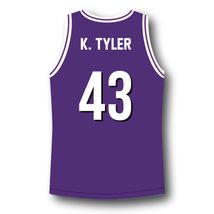 K. Tyler #43 Huskies The 6th Man Basketball Jersey Purple Any Size image 2
