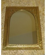 Moroccan wall mirror - Brass Mirror - Moroccan brass Mirror - Gold framed mirror - $52.25