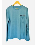 Salt Life shirt Men Medium Blue Fishing Long Sleeve Performance Crew Pul... - €16,84 EUR