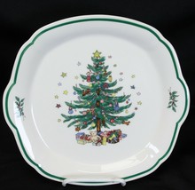 Nikko Happy Holidays Cake Plate with Handles 10&quot; - $11.75