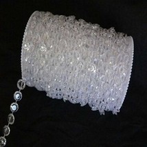 10M Crystal Clear Acrylic Bead Garland Chandelier Hanging Wedding Decoration - £7.04 GBP