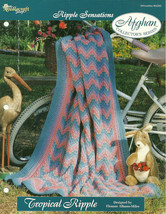 Needlecraft Shop Crochet Pattern 962390 Tropical Ripple Afghan Collectors Series - $2.99