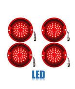 63 Chevy Impala Bel Air Biscayne Red LED Rear Tail Brake Light Lens Set ... - $2,262.10 MXN