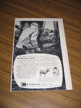 1958 Print Ad Hettrick American Field Hunting Garments Hunter Stalks Buck Deer - £8.56 GBP