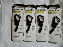 New 4 Pack Nite Ize DoohicKey Clipkey Black Durable Stainless Steel Tool Travel - £14.68 GBP