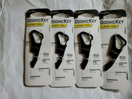 New 4 Pack Nite Ize DoohicKey Clipkey Black Durable Stainless Steel Tool Travel - £14.03 GBP