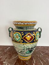 Giara/Portaombrelli ceramica decorata Siciliana Santo Stefano di Camastr... - $13,800.50 MXN