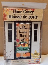 Door Cover Fall To Thanksgiving Halloween 30&quot; x 72&quot; Welcome To Our Home ... - £3.82 GBP