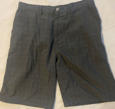 Quicksilver Mens Shorts Size 34 Plaid Pockets Flat Front - £10.85 GBP