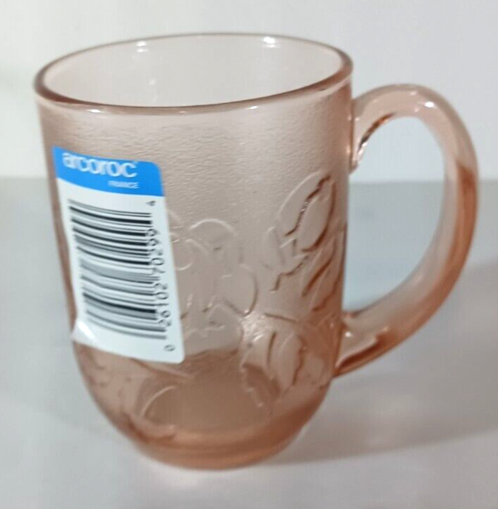 Vintage Arcoroc France ROSA PINK MUG Glassware - $14.24