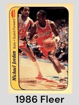 Michael Jordan 1986-87 Fleer #8 Of 11 Rookie Card Sticker Chicago Bulls - £583.86 GBP