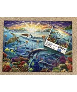 LaFayette Puzzle Factory Ocean of Life Dolphins Sea Turtles Jigsaw Puzzle - £19.87 GBP