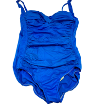 Miraclesuit Solid One Piece Swimsuit Blue Shaping Size 18 Womens - £48.95 GBP