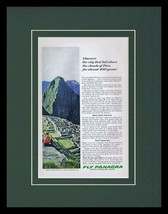 1963 Panagra Pan Am Airlines Peru Framed 11x14 ORIGINAL Vintage Advertis... - $44.54