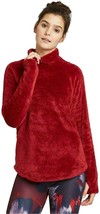 Shirt Fleece Pullover JoyLab Women&#39;s Size S Red High Pile Long Sleeve Top Blouse - £17.20 GBP