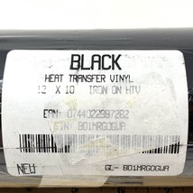 Black Heat Transfer Vinyl Roll 11.8 inch x 10 Foot Roll - £12.43 GBP