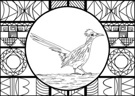 New Mexico Roadrunner Coloring Page- Digital Download   - £0.77 GBP
