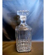 Crystal Whiskey Decanter,  Diamond Pattern Glass Stopper - £9.58 GBP