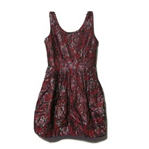 Forever 21 Juniors Red Silver Black Metallic Sleeveless Dress Size Medium New - £11.73 GBP