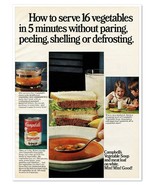 Campbell&#39;s Vegetable Soup and Meatloaf Vintage 1972 Full-Page Magazine Ad - £7.62 GBP
