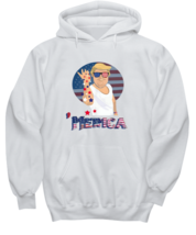 Independence Day Hoodie Trump Merica Independence Day White-H  - £25.61 GBP