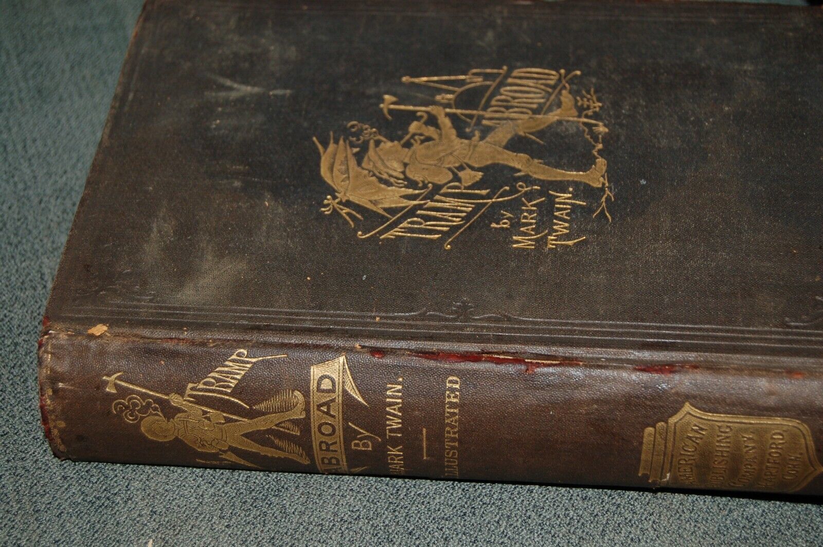 Primary image for 1880 "A Tramp Abroad" Written by Mark Twain 1st Edition 2nd state