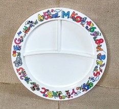 Vintage Superseal Disney Divided Dish Alphabet Numbers Mickey Mouse And ... - $8.91