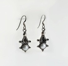 Sterling Mother of Pearl - Victorian Dangle Earrings - Sterling Dangle Earrings  - $26.99