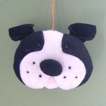 Boston Terrier Dog Head Christmas Ornament - £4.78 GBP