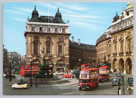 Piccadilly Circus Featuring Double Decker Buses John Hinde Limited Postcard - £10.79 GBP