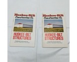 (2) Vintage 3.5&quot; X 5.5&quot; Notebook Lined Pages Huskee-Bilt Construction Il... - £12.78 GBP