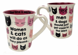 Cat Coffee Mug Women &amp; Cats Will Do As They Please Men &amp; Dogs Our Name i... - £10.36 GBP