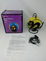Trendmasters 2001 Halloween Black Cat Full Moon Shadow Lamp Light Decor VTG 00s - £19.17 GBP