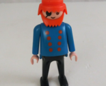 Vintage 1986 Geobra Playmobile One Eye Pirate 2.75&quot; Toy Figure - $8.72