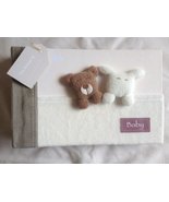 Cute Handmade Baby Slip in Fabric 6&quot; x 4&quot; Photo Album with Teddy &amp; Bunny - £18.87 GBP