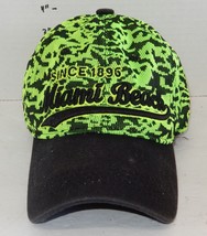 Lucky 7 Miami Beach Adjustable Hat Cap Florescent Green black - $15.69