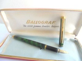 BALLOGRAF fountain pen lacquè in green color Original in gift box Collec... - $30.00