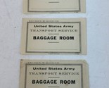 3 US Army BAGGAGE ROOM Transport Service WW II Ephemra QMC Form #190 - £15.53 GBP
