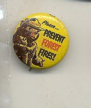 Prevent Forest fires Smokey bear 34&quot;  pinback - £7.98 GBP
