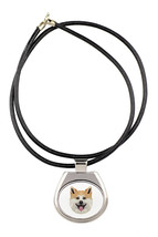 A necklace with a Akita Inu dog. A new collection with the geometric dog - £11.41 GBP