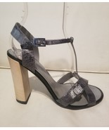 Gucci Tom Ford Snakeskin Ankle Strap Crystal Buckle Wood Heel Sandal Run... - $13,690.37 MXN