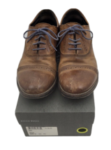 Bacco Bucci Boni Brown Genuine Leather Calfskin Oxford Shoes 10.5DEE - £39.98 GBP