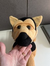 Walmart German Shepherd Puppy Dog Plush Black and Tan Laying Down Stuffe... - $15.79