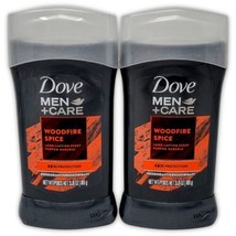 2 Dove Men+Care Deodorant 3oz 48hr Odor Protection Woodfire Spice 3 Oz - £23.69 GBP