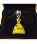 925 Sterling Silver Belle Dress Dangle Pendant Disney Charm Bead - €14,57 EUR
